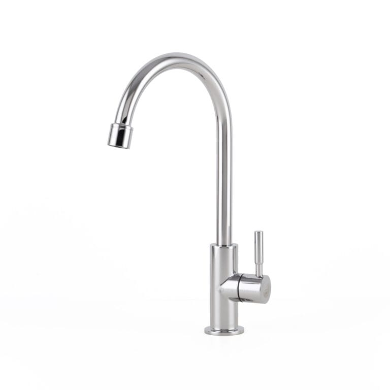 Prime Inventions 1 Wege Edelstahl Wasserhahn - glänzend - Frontansicht