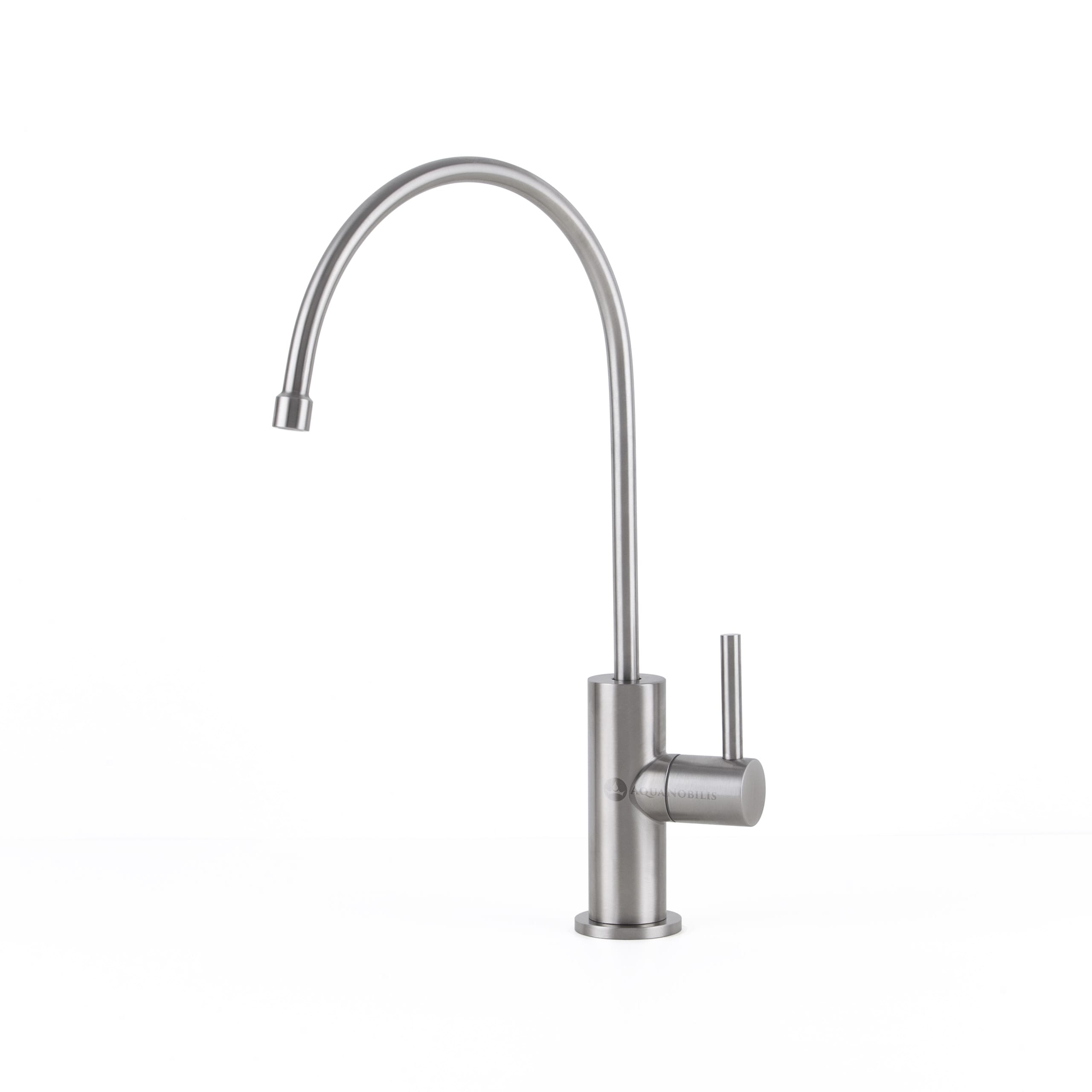 QuadroDesign 1 Wege Edelstahl Wasserhahn - matt - Frontansicht