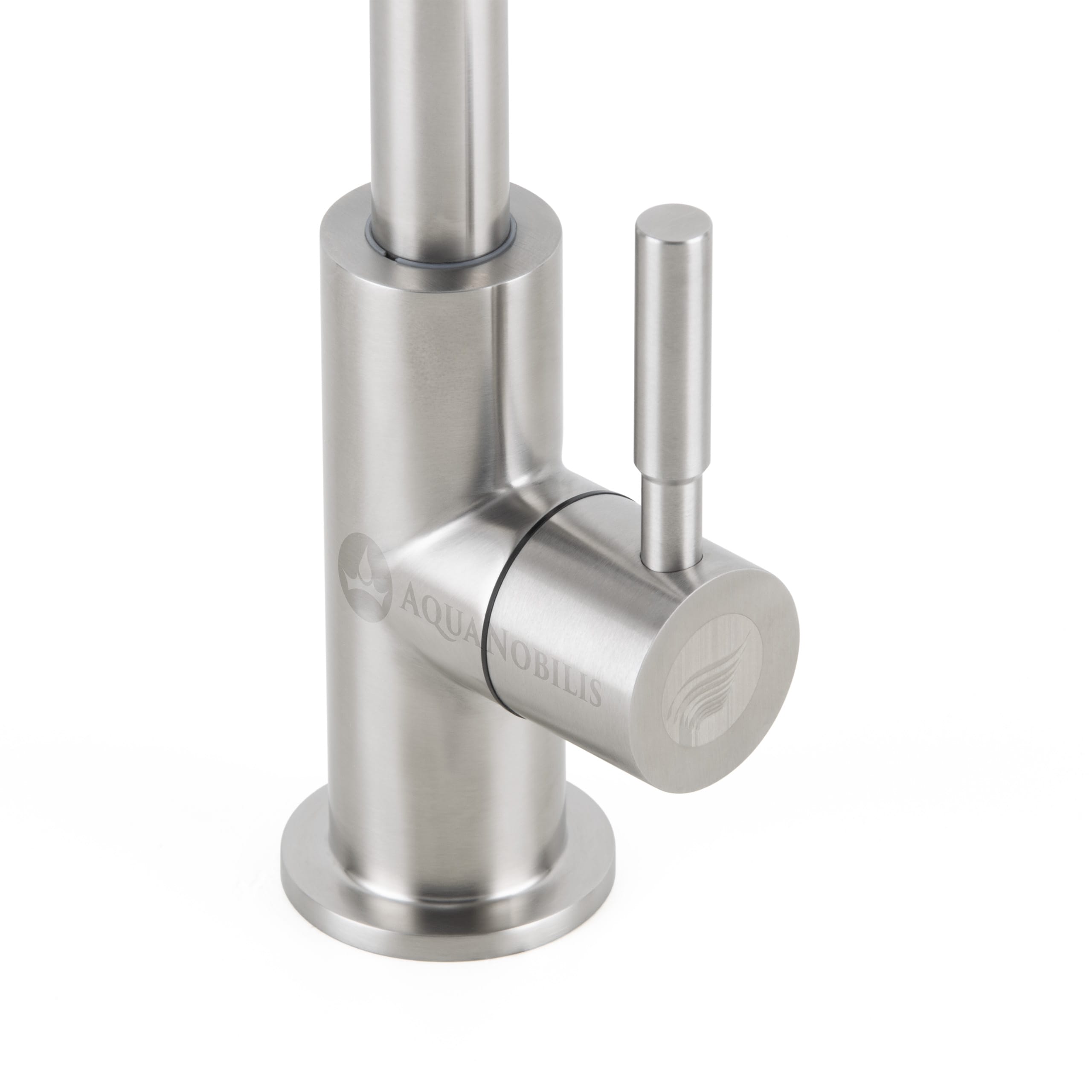 Prime Inventions 1 Wege Edelstahl Wasserhahn - matt - Detail Bedienhebel