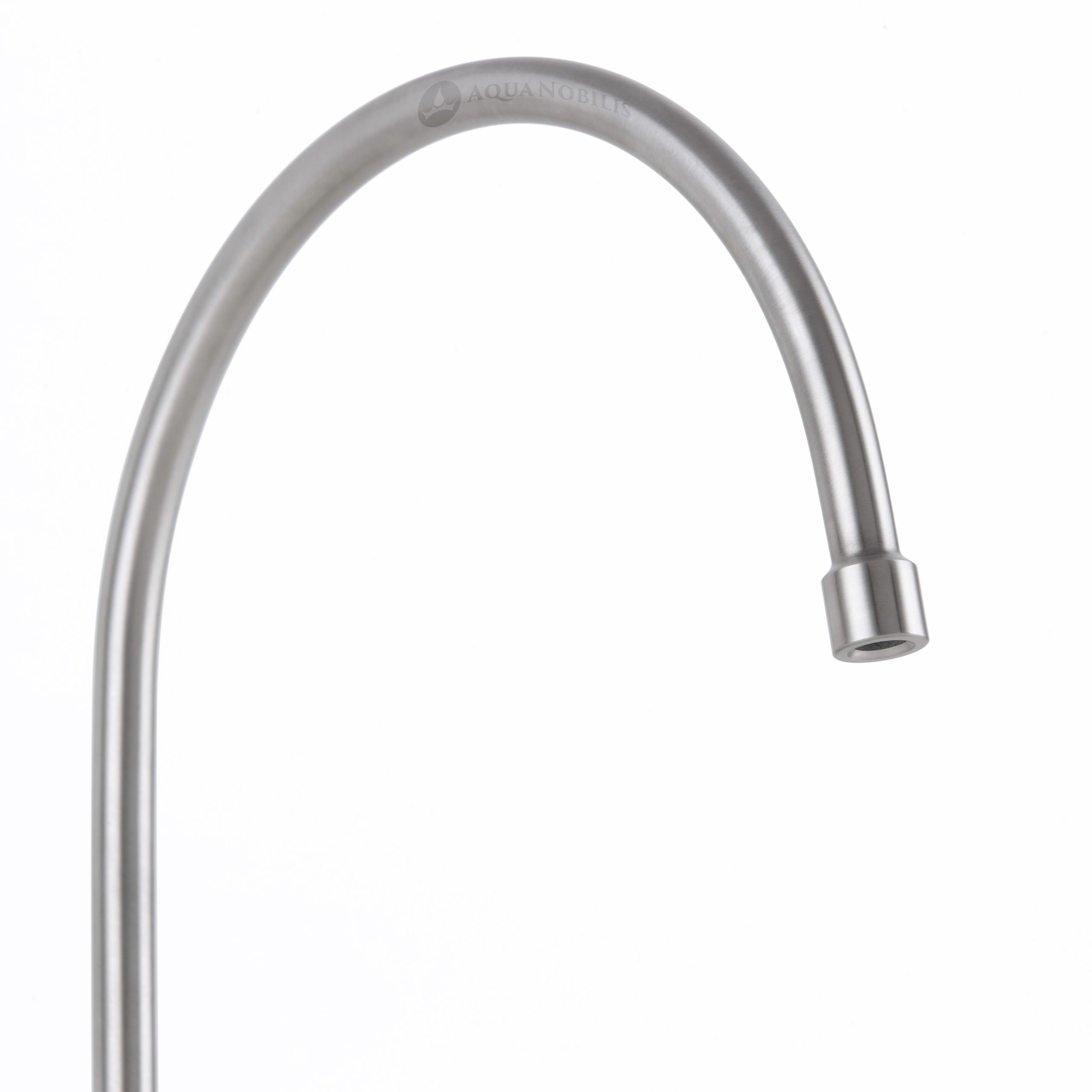 QuadroDesign 1 Wege Edelstahl Wasserhahn - matt - Detail Auslauf