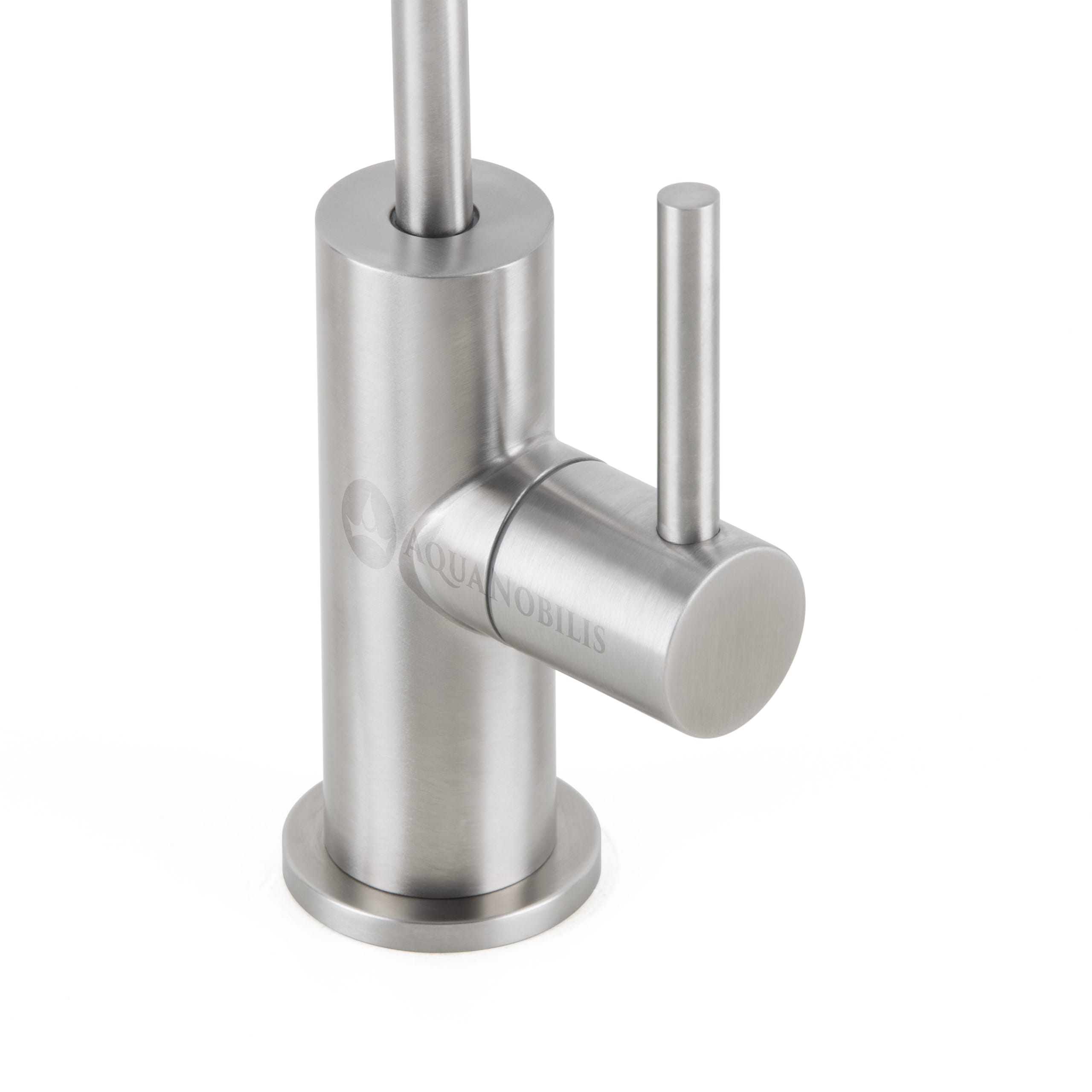 QuadroDesign 1 Wege Edelstahl Wasserhahn - matt - Detail Bedienhebel